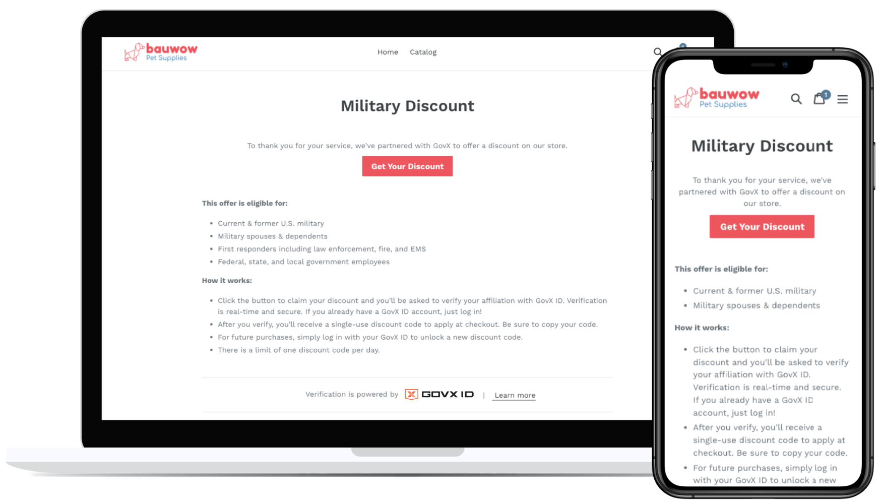 Create a discount page on your store – GovX Inc.