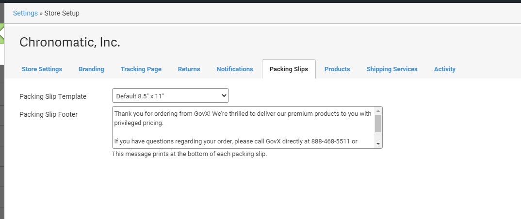 ShipStation Packing Slip Setup GovX Inc 